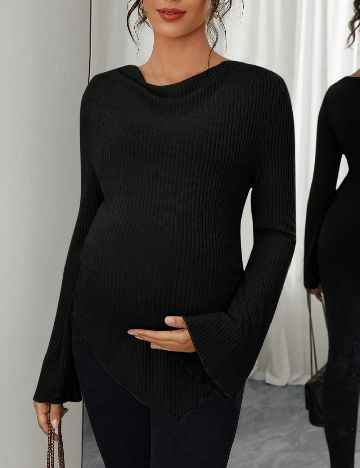 Bluza SHEIN Maternity, negru