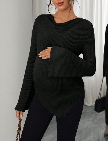 Bluza SHEIN Maternity, negru
