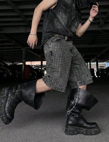 Pantaloni scurti Romwe, gri