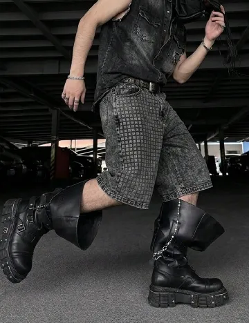 Pantaloni scurti Romwe, gri
