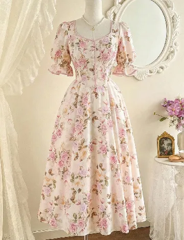 Rochie lunga SHEIN, floral print
