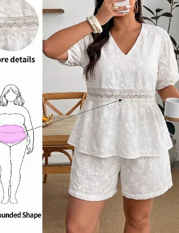 Compleu SHEIN CURVE, alb