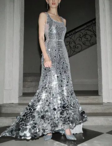 Rochie lunga Anewsta, argintiu