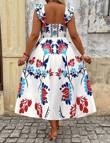 Rochie lunga SHEIN CURVE, alb