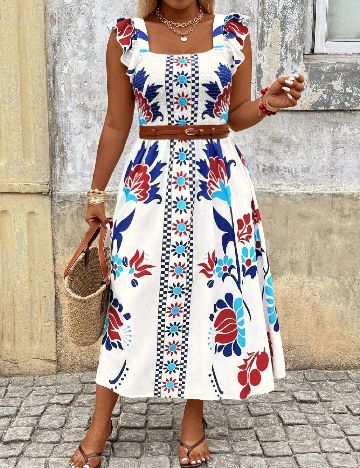 Rochie lunga SHEIN CURVE, alb