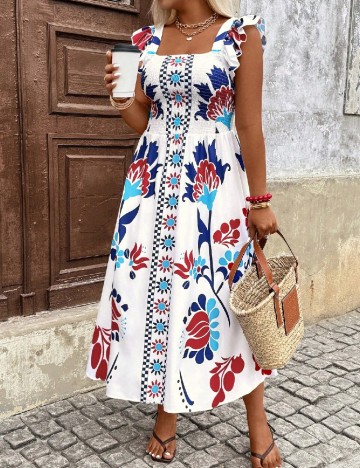 Rochie lunga SHEIN CURVE, alb