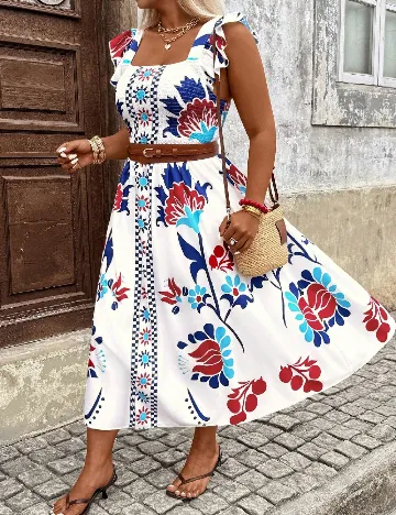 Rochie lunga SHEIN CURVE, alb