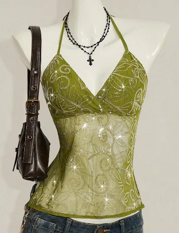 Top SHEIN, verde