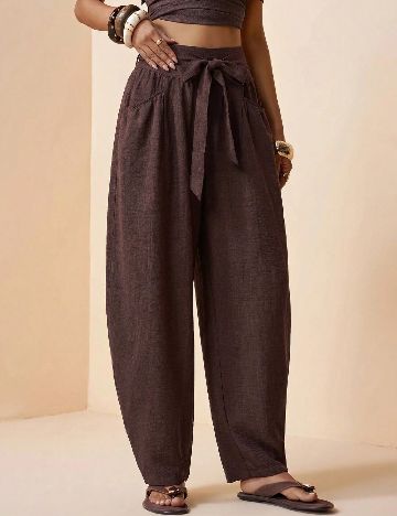 Pantaloni SHEIN, maro