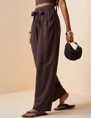 Pantaloni SHEIN, maro