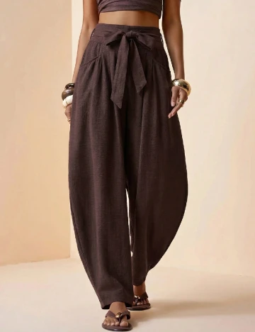 Pantaloni SHEIN, maro