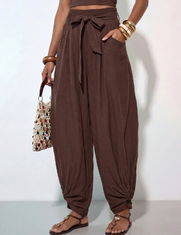 Pantaloni SHEIN, maro