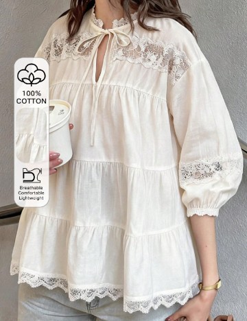 Bluza Friful, crem