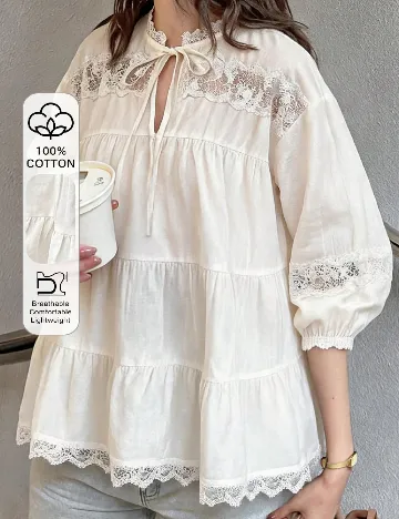 Bluza Friful, crem