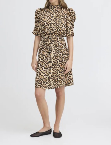 Rochie scurta Ichi, animal print