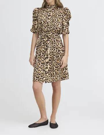 Rochie scurta Ichi, animal print