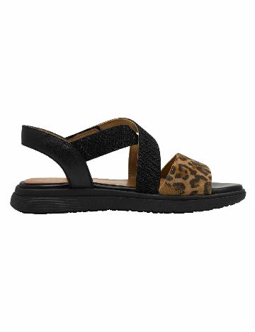 Sandale Tamaris, negru/animal print
