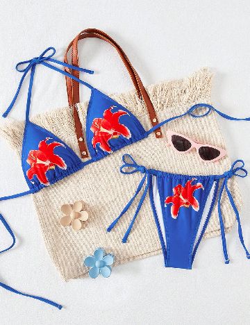 Costum de baie SHEIN, albastru
