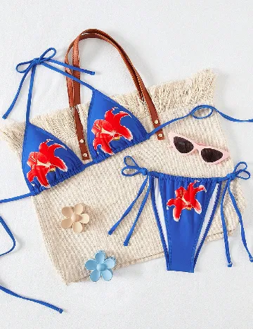 Costum de baie SHEIN, albastru