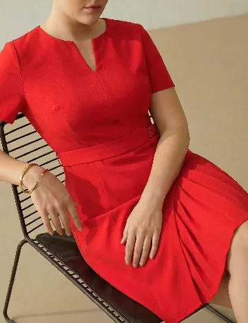 Rochie scurta MOTF Plus Size, portocaliu
