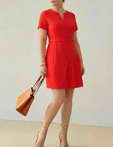 Rochie scurta MOTF Plus Size, portocaliu