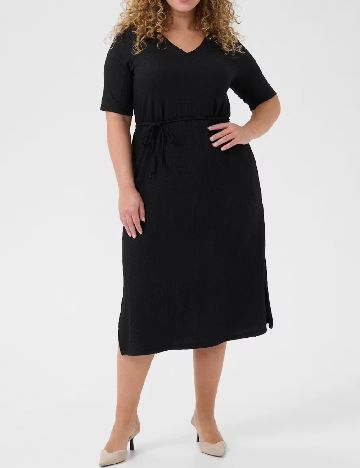 Rochie medie Kaffe Curve, negru