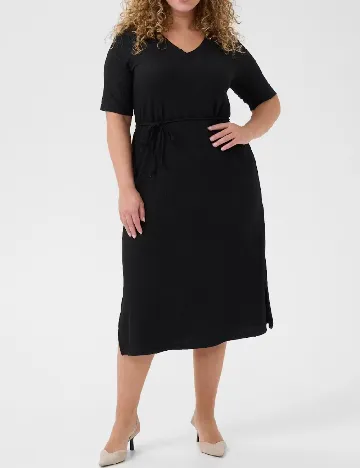 Rochie medie Kaffe Curve, negru