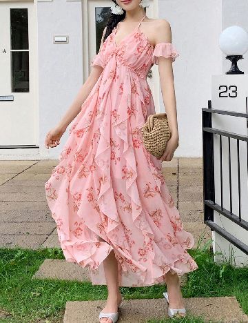 Rochie lunga SHEIN, roz