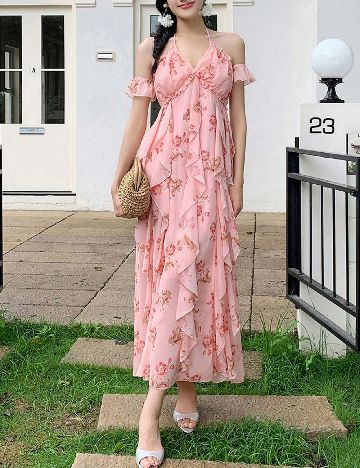 Rochie lunga SHEIN, roz