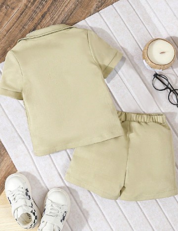 Compleu Shein Kids, verde deschis