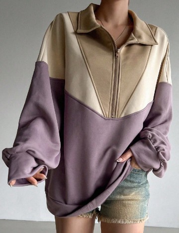 Bluza Dazy, crem/mov