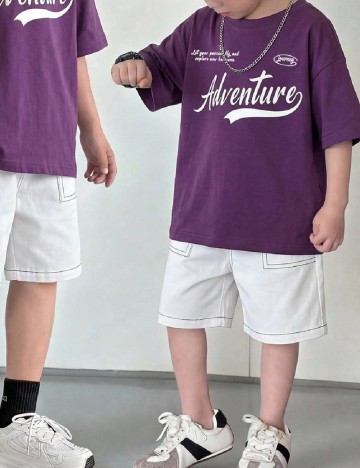 Compleu Shein Kids, alb/mov