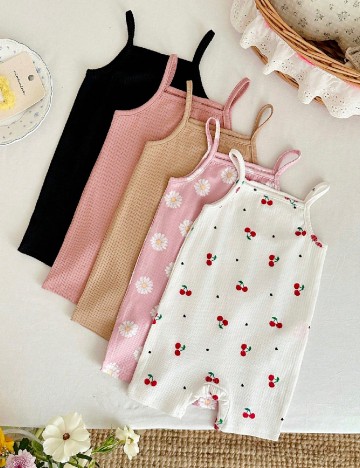 Set salopete 5 bucati Shein Kids, mix culori