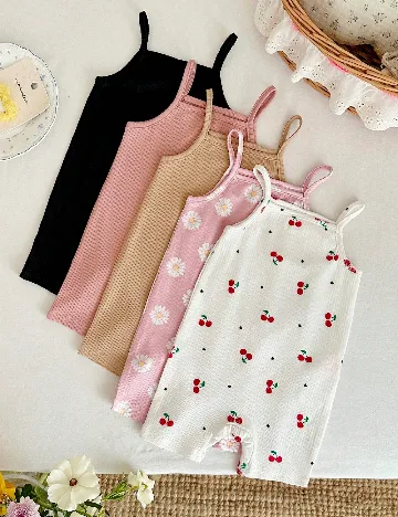 Set salopete 5 bucati Shein Kids, mix culori