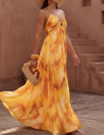 Rochie lunga SHEIN, portocaliu