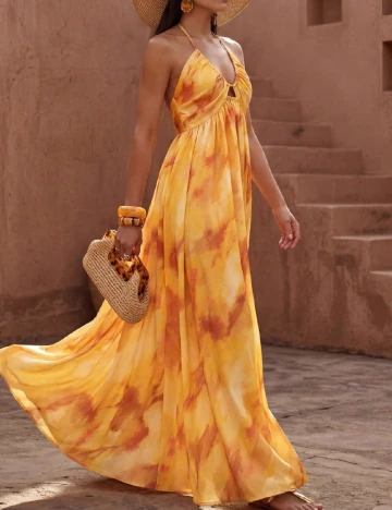 Rochie lunga SHEIN, portocaliu