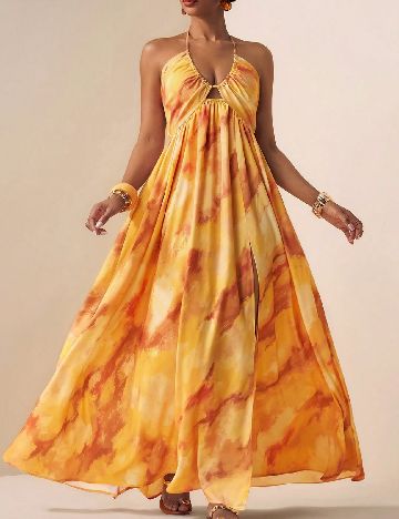 Rochie lunga SHEIN, portocaliu