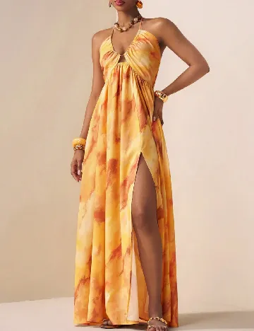 Rochie lunga SHEIN, portocaliu