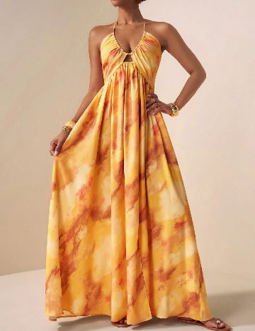 Rochie lunga SHEIN, portocaliu