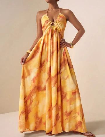Rochie lunga SHEIN, portocaliu