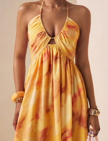 Rochie lunga SHEIN, portocaliu