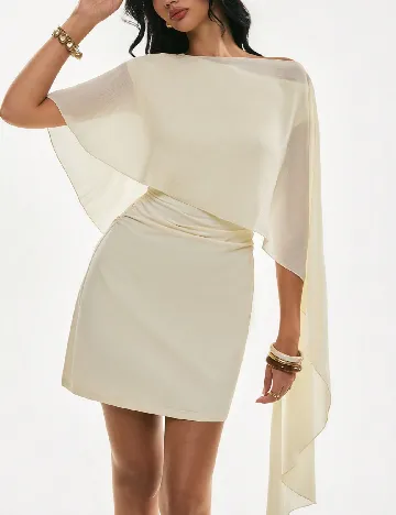 Rochie scurta SHEIN, crem