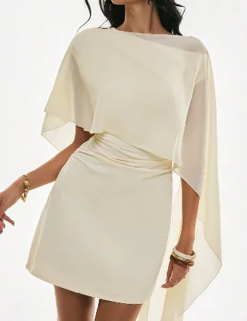 Rochie scurta SHEIN, crem