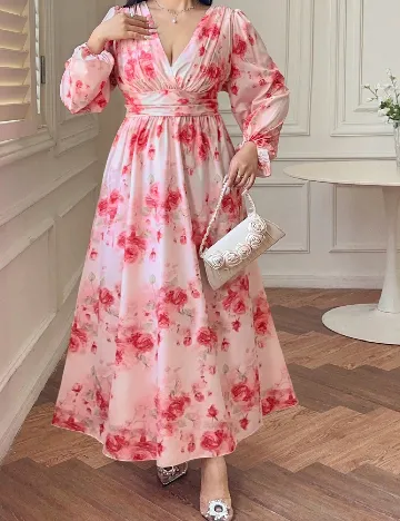 Rochie lunga SHEIN CURVE, roz