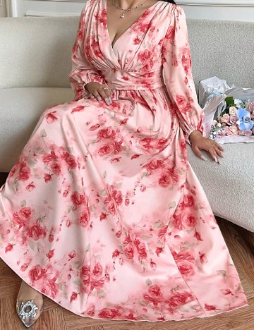 Rochie lunga SHEIN CURVE, roz