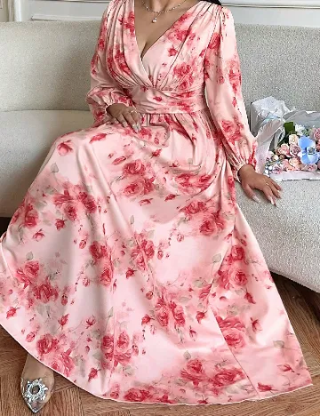 Rochie lunga SHEIN CURVE, roz