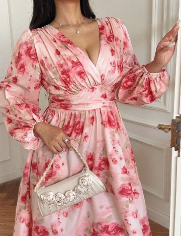 Rochie lunga SHEIN CURVE, roz