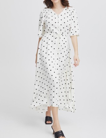 Rochie medie Fransa, alb