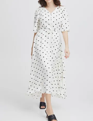 Rochie medie Fransa, alb