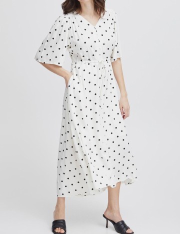 Rochie medie Fransa, alb